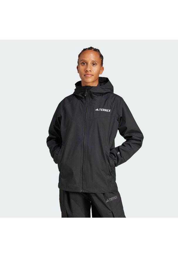 Adidas - Kurtka Terrex Multi 2L RAIN.RDY. Kolor: czarny. Materiał: materiał. Sport: turystyka piesza