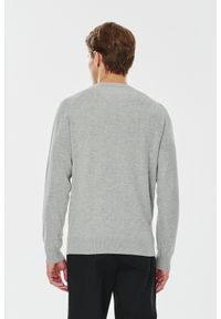 Pako Lorente - PAKO LORENTE – Jasnoszary sweter męski. Kolor: szary. Materiał: poliester, bawełna. Sezon: zima, jesień #5