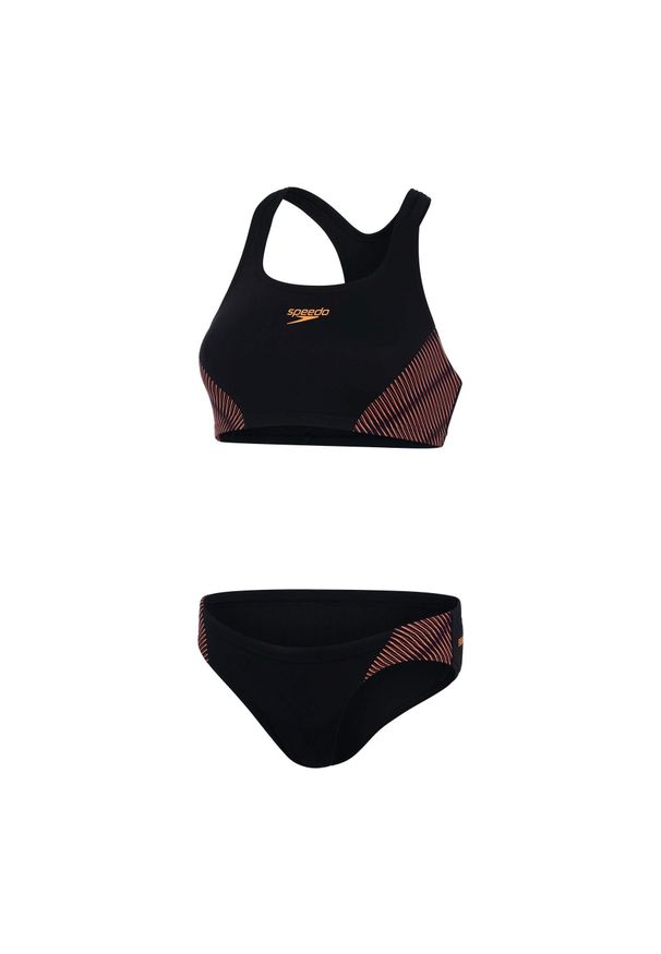 Strój kąpielowy damski Speedo Placement 2Piece. Kolor: czarny