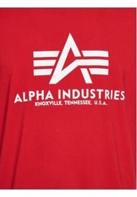 Alpha Industries T-Shirt Basic 100501 Czerwony Regular Fit. Kolor: czerwony. Materiał: bawełna #2
