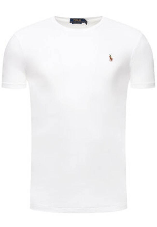 Polo Ralph Lauren T-Shirt 710740727 Biały Slim Fit. Typ kołnierza: polo. Kolor: biały. Materiał: bawełna