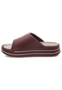 Big-Star - Klapki damskie Big Star, wodoodporne z tworzywa na platformie wsuwane na basen na wakacje, burgundowe, SS274425. Okazja: na spacer, na co dzień, do domu. Kolor: czerwony. Materiał: materiał. Sezon: lato. Obcas: na platformie. Styl: wakacyjny #2