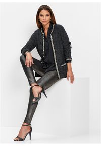 bonprix - Kardigan z perełkami. Kolor: czarny. Styl: elegancki #3