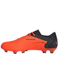Adidas - Buty piłkarskie adidas Predator Accuracy.3 L Fg M GW4601 czerwone pomarańcze i czerwienie. Zapięcie: sznurówki. Kolor: czerwony. Materiał: syntetyk, guma. Sport: piłka nożna