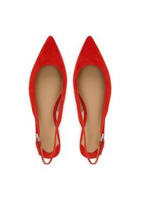 Lauren Ralph Lauren - LAUREN RALPH LAUREN Baleriny Severn Calfskin 802967746004 Pomarańczowy. Kolor: pomarańczowy. Materiał: zamsz, skóra #3