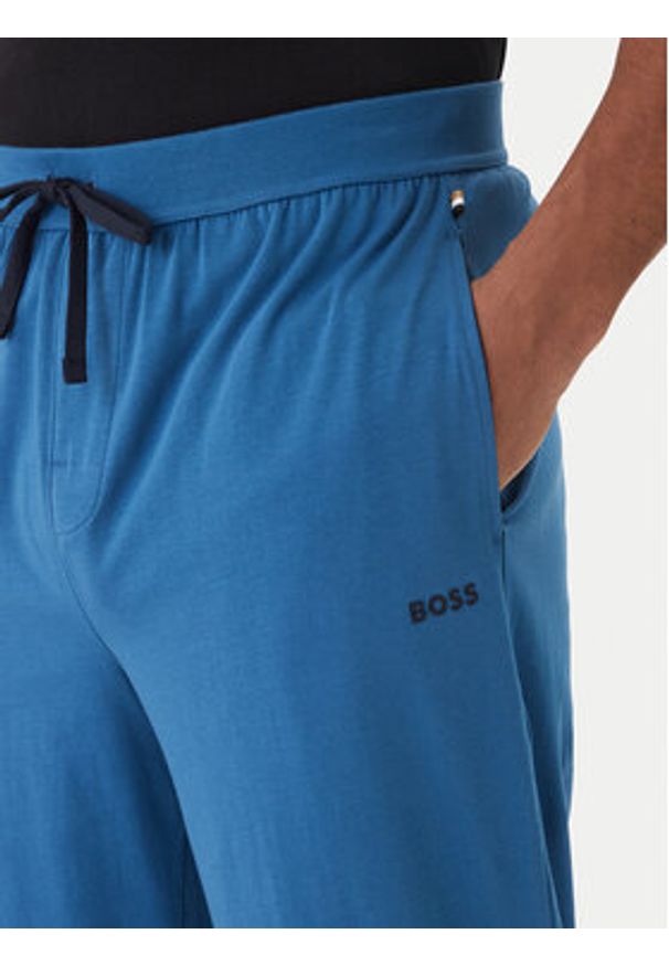 BOSS Spodnie dresowe Mix&Match 50515305 Niebieski Regular Fit. Kolor: niebieski. Materiał: bawełna