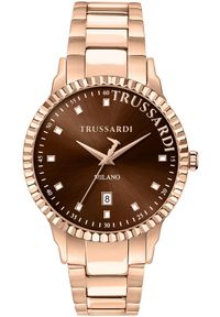 Trussardi Jeans - Zegarek TRUSSARDI R2453141008. Kwarcowy, Kolor brązowy. Mężczyzna. NoSize. Kolor: brązowy #1