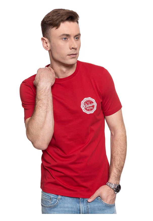 Mustang - MĘSKI T-SHIRT MUSTANG ALEX C PRINT 1009037 7202. Wzór: nadruk