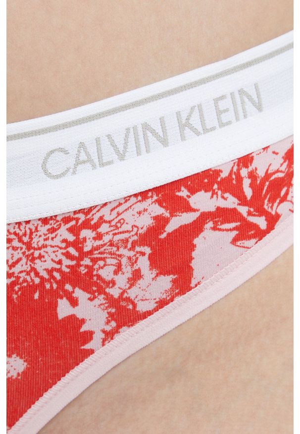 Calvin Klein Underwear stringi CK One kolor pomarańczowy. Kolor: czerwony