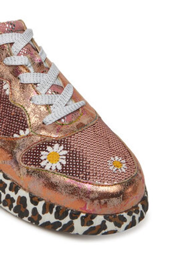 Laura Vita Sneakersy Nikito 52 Różowy. Kolor: różowy. Materiał: skóra