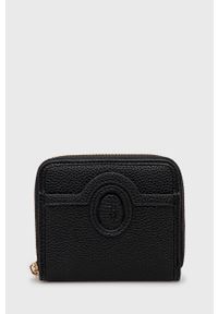 Trussardi Jeans - Trussardi portfel damski kolor czarny. Kolor: czarny
