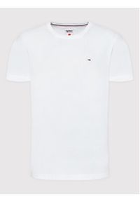 Tommy Jeans T-Shirt DM0DM04411 Biały Regular Fit. Kolor: biały. Materiał: bawełna