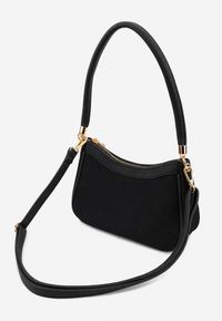 Born2be - Czarna Elegancka Torebka Bagietka na Ramię z Dodatkowym Paskiem Phalese. Kolor: czarny. Wzór: gładki. Styl: elegancki. Rodzaj torebki: na ramię #2