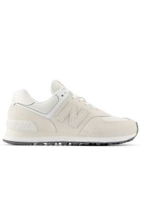 Buty damskie New Balance WL574RBL - beżowe. Kolor: beżowy. Materiał: zamsz, skóra, tworzywo sztuczne, guma. Szerokość cholewki: normalna. Model: New Balance 574