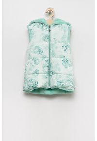 Guess bezrękawnik dwustronny dziecięcy kolor turkusowy. Okazja: na co dzień. Typ kołnierza: kaptur. Kolor: turkusowy. Długość rękawa: bez rękawów. Styl: casual