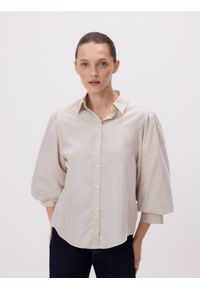 Reserved - Koszula z bufiastymi rękawami - wielobarwny. Materiał: bawełna, tkanina #1