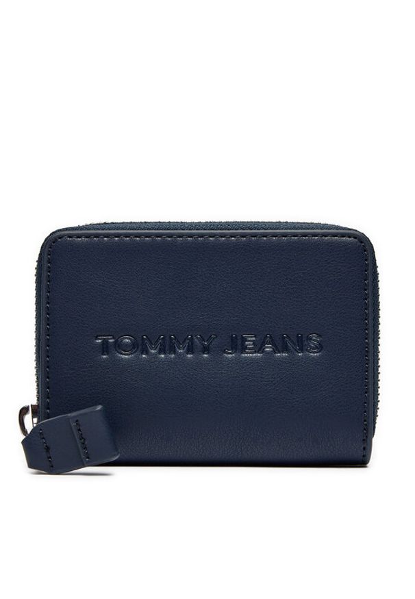 Tommy Jeans Duży Portfel Damski Tjw Ess Must Small Za AW0AW16387 Granatowy. Kolor: niebieski. Materiał: skóra