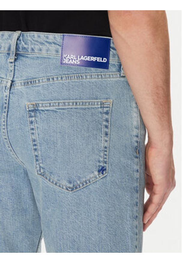 Karl Lagerfeld Jeans Szorty jeansowe A2M10129 Niebieski Slim Fit. Kolor: niebieski. Materiał: bawełna