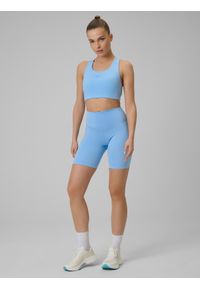 4f - 4F Legginsy kolarki treningowe damskie - niebieskie XL. Stan: podwyższony. Kolor: niebieski. Materiał: włókno #1