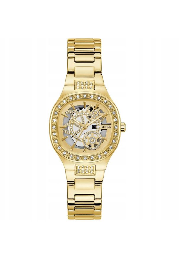 Zegarek damski Guess GW0941L2 CYRKONIE złoty. Kolor: złoty
