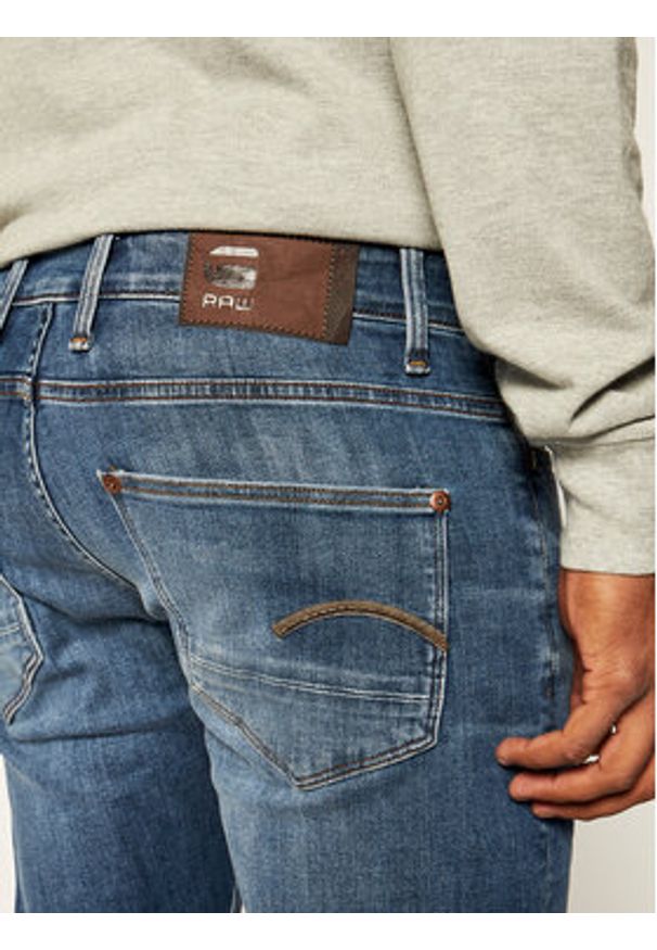 G-Star RAW - G-Star Raw Jeansy Revend 51010-8968-6028 Granatowy Skinny Fit. Kolor: niebieski