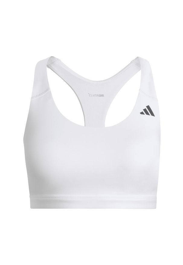 Adidas - Biustonosz dla kobiet adidas Optime Essentials. Kolor: biały. Technologia: ClimaCool (Adidas). Sport: fitness