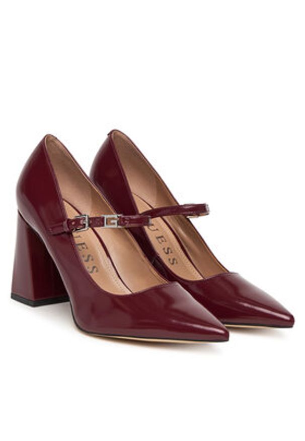 Guess Czółenka FLPRR2 PAF08 Bordowy. Kolor: czerwony. Materiał: skóra