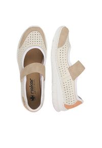 Rieker Półbuty CEO-L32B5-81 Écru. Materiał: skóra #5