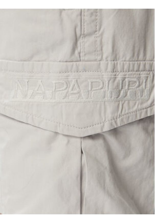 Napapijri Szorty materiałowe N-Deline NP0A4HOT Kremowy Regular Fit. Kolor: kremowy. Materiał: bawełna