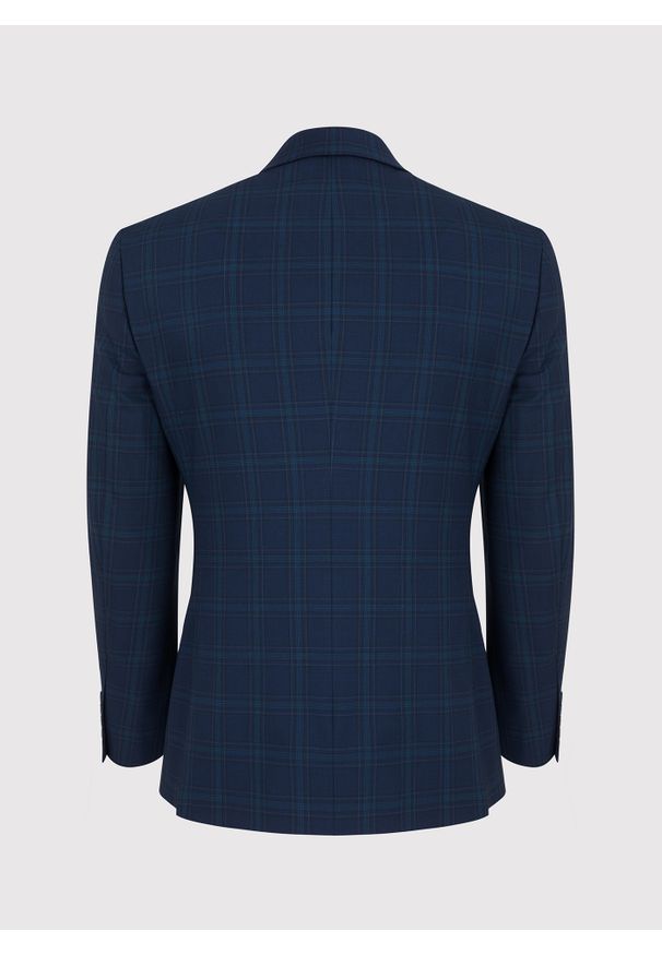 Pako Lorente - PAKO LORENTE – Granatowa marynarka garniturowa z wełną. Kolor: niebieski. Materiał: wełna. Styl: elegancki