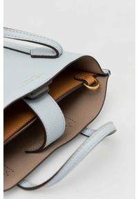 Tory Burch torebka skórzana kolor niebieski. Kolor: niebieski. Materiał: skórzane #2
