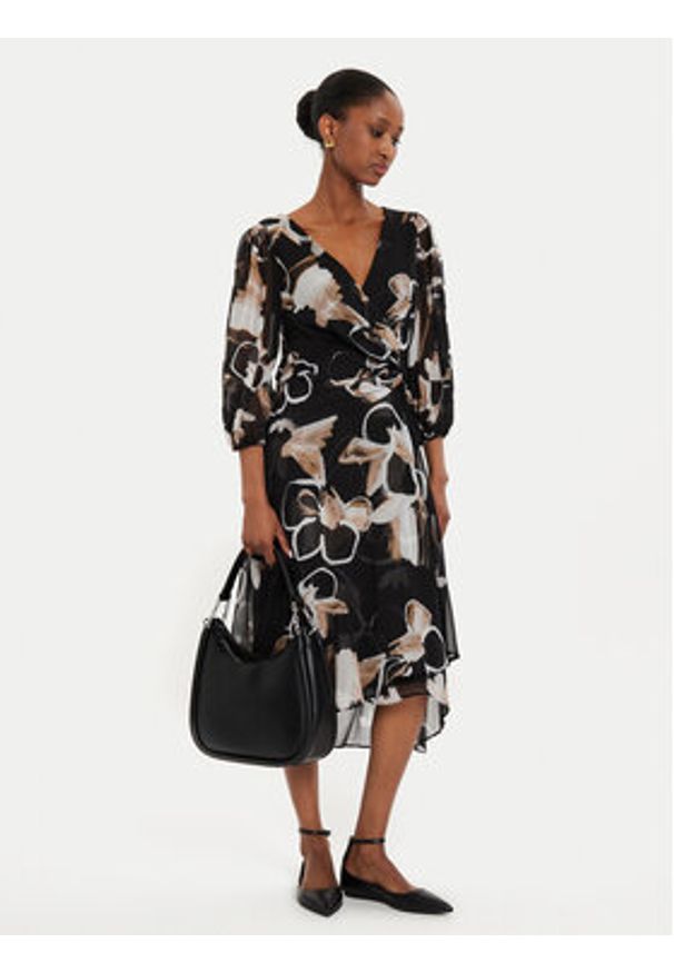 DKNY Sukienka codzienna DD4E6573 Czarny Regular Fit. Okazja: na co dzień. Kolor: czarny. Materiał: syntetyk. Typ sukienki: proste. Styl: casual