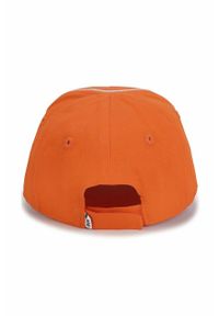 BOSS czapka bawełniana dziecięca kolor pomarańczowy z aplikacją. Kolor: pomarańczowy. Materiał: bawełna. Wzór: aplikacja #2