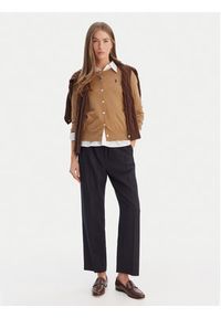 Polo Ralph Lauren Kardigan 211971871007 Beżowy Slim Fit. Typ kołnierza: polo. Kolor: beżowy. Materiał: bawełna #3