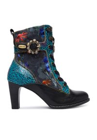 Laura Vita Trzewiki Alcbaneo 167 Czarny. Kolor: czarny. Materiał: skóra, lakier #1