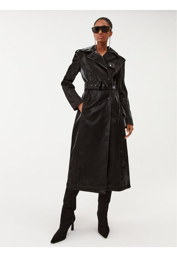 Patrizia Pepe Płaszcz przejściowy 8O0078/E030-K103 Czarny Regular Fit. Kolor: czarny. Materiał: syntetyk