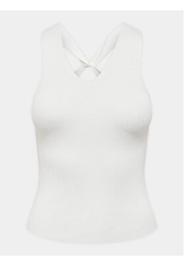 JDY Top Sabrina 15258897 Biały Slim Fit. Kolor: biały. Materiał: wiskoza