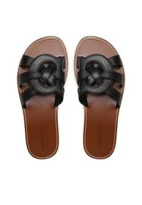 Coach Klapki Issa Leather Sandal CI222 Czarny. Kolor: czarny. Materiał: skóra #2