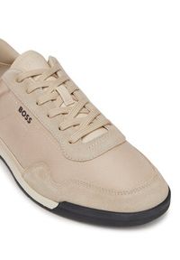 BOSS Sneakersy Titanium 50536524 Beżowy. Kolor: beżowy. Materiał: zamsz, skóra #6