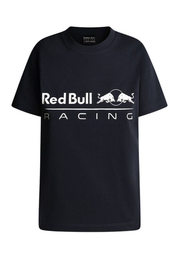 Pepe Jeans T-Shirt Red Bull Racing RL500004 Granatowy Regular Fit. Kolor: niebieski. Materiał: bawełna