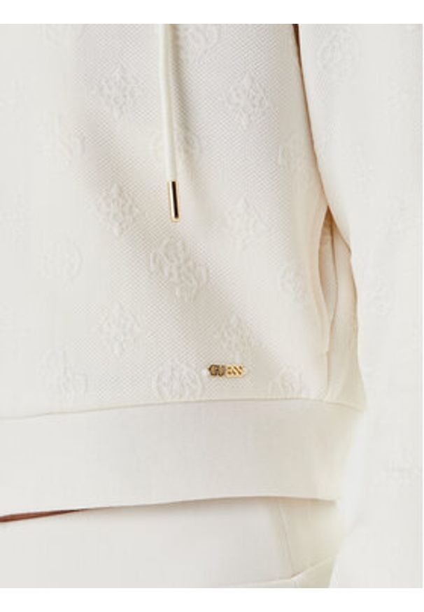 Guess Bluza V5YQ06 KBSL2 Écru Regular Fit. Materiał: syntetyk