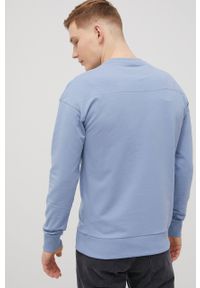 Jack & Jones bluza męska kolor fioletowy z aplikacją. Okazja: na co dzień. Kolor: niebieski. Materiał: dzianina. Wzór: aplikacja. Styl: casual #2