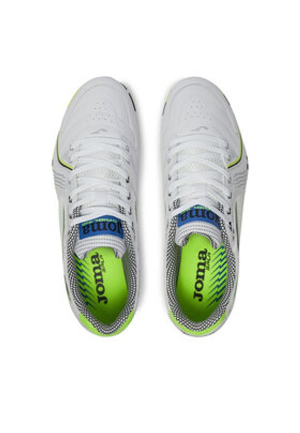 Joma Buty do piłki nożnej Dribling 2402 DRIS2402TF Biały. Kolor: biały. Materiał: skóra