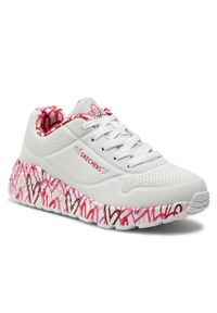 skechers - Buty na co dzień młodzieżowe SKECHERS UNO LITE eko skóra. Okazja: na co dzień. Kolor: biały. Materiał: skóra. Model: Skechers Sport. Sport: turystyka piesza
