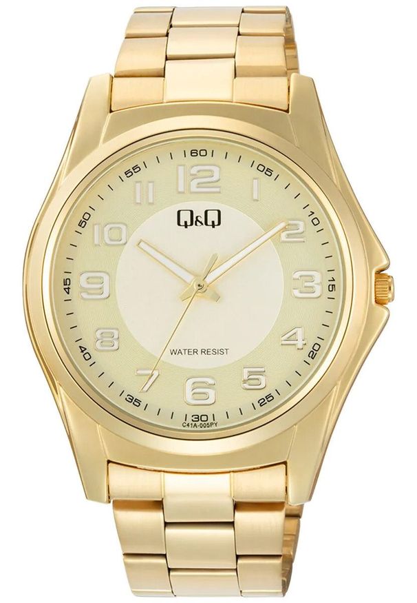 Zegarek męski QQ C41A-005P złoty. Kolor: złoty