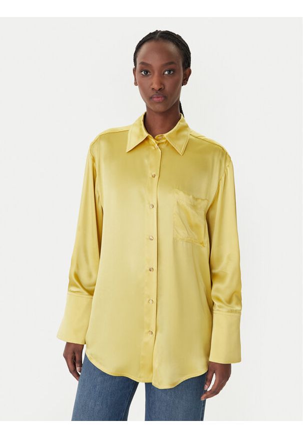 MAX&Co. Koszula Angri 2616111061200 Żółty Regular Fit. Kolor: żółty. Materiał: jedwab