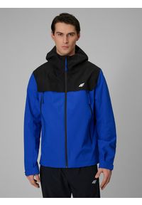 4f - 4F Kurtka przejściowa membrana 5000 męska - niebieska L. Okazja: na spacer, na co dzień, do pracy. Kolor: niebieski. Materiał: materiał. Styl: casual #1