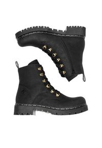 Rieker Trzewiki Y2422-00 Czarny. Kolor: czarny. Materiał: materiał #3