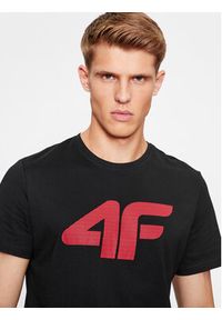 4f - 4F T-Shirt 4FAW23TTSHM0877 Czarny Regular Fit. Kolor: czarny. Materiał: bawełna