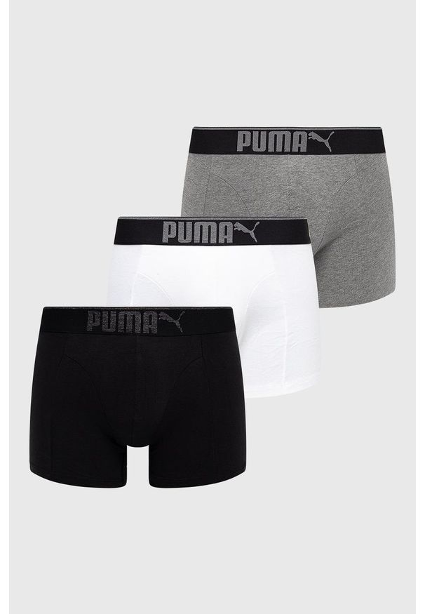 Puma - Bokserki (3-pack). Kolor: czarny